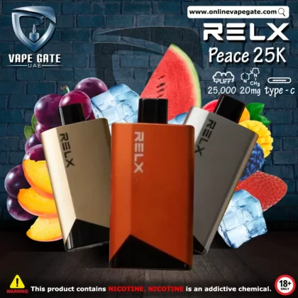 Relx Peace 25K Rechargeable Disposable Vape (25,000 Puffs) - Strawberry Kiwi / 20 mg