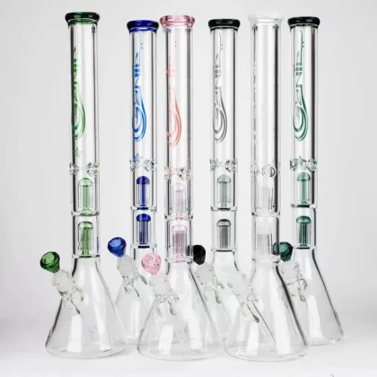 GENIE | Dual 6 Arms 9mm Glass Water Beaker Bong