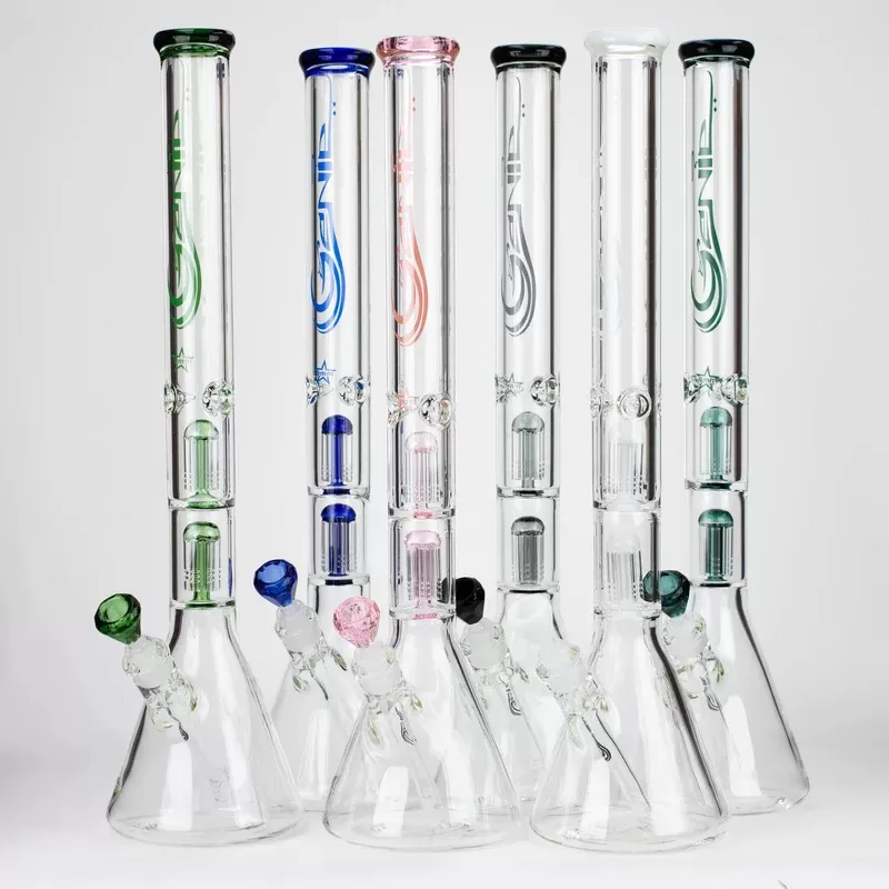 GENIE | Dual 6 Arms 9mm Glass Water Beaker Bong