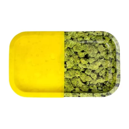 V Syndicate Oil n Buds Hybrid Metal Tray w/ Dab Mat – 11in - Ejuicewarehouse