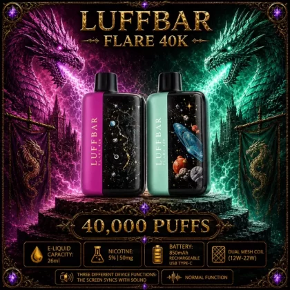 LUFFBAR Flare 40K - Blue Razz Ice - Vapeciga