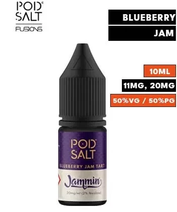 Jammin Blueberry Jam Tart Nic Salt E Liquid by Pod Salt Fusions