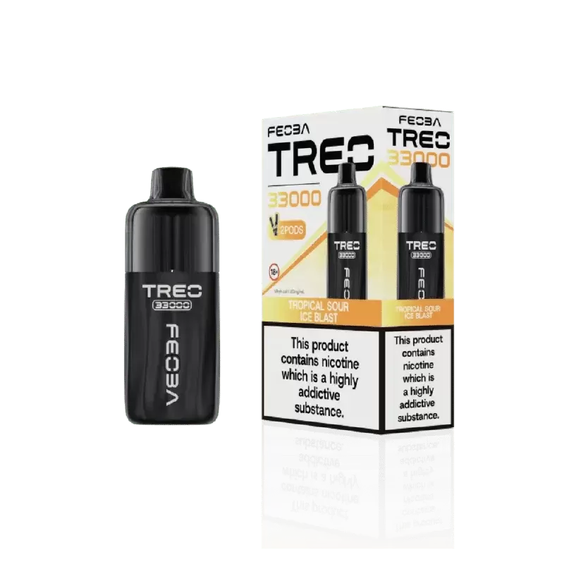 Feoba Treo 33000 Prefilled Pod Kit Tropical Sour Ice Blast - Nicotine Strength#20mg (21CD77)