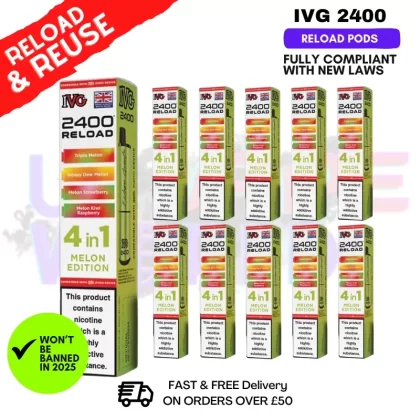 Melon Edition IVG 2400 RELOAD Pods – Box Of 10