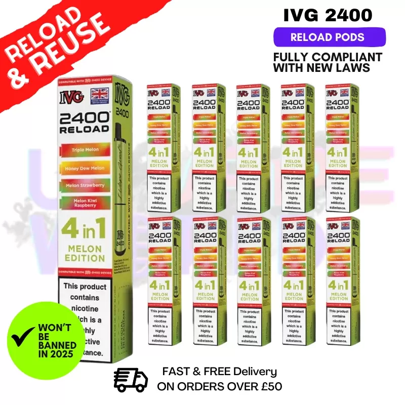 Melon Edition IVG 2400 RELOAD Pods – Box Of 10