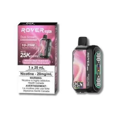 Marz Rover 25K Disposable Vape – Synthetic 50 Hit – Rocket Razz Peach Ice - Eliquidsupply