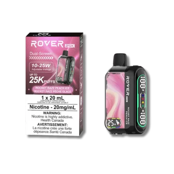 Marz Rover 25K Disposable Vape – Synthetic 50 Hit – Rocket Razz Peach Ice - Eliquidsupply