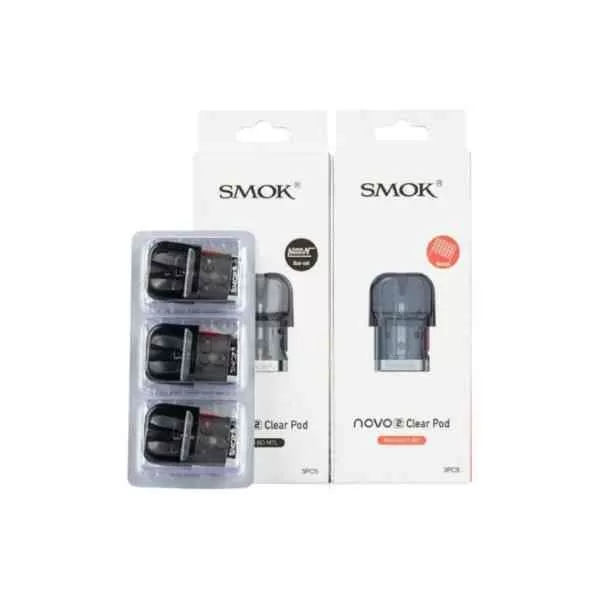 SMOK Novo 2 Clear Replacement Pods – 3 Pack - Vape Co