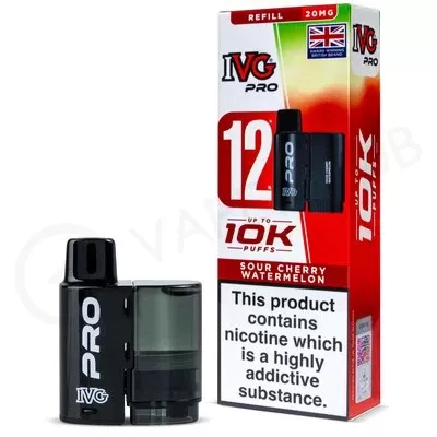 Sour Cherry Watermelon IVG Pro 12 Refill Pack - Ecigpremium