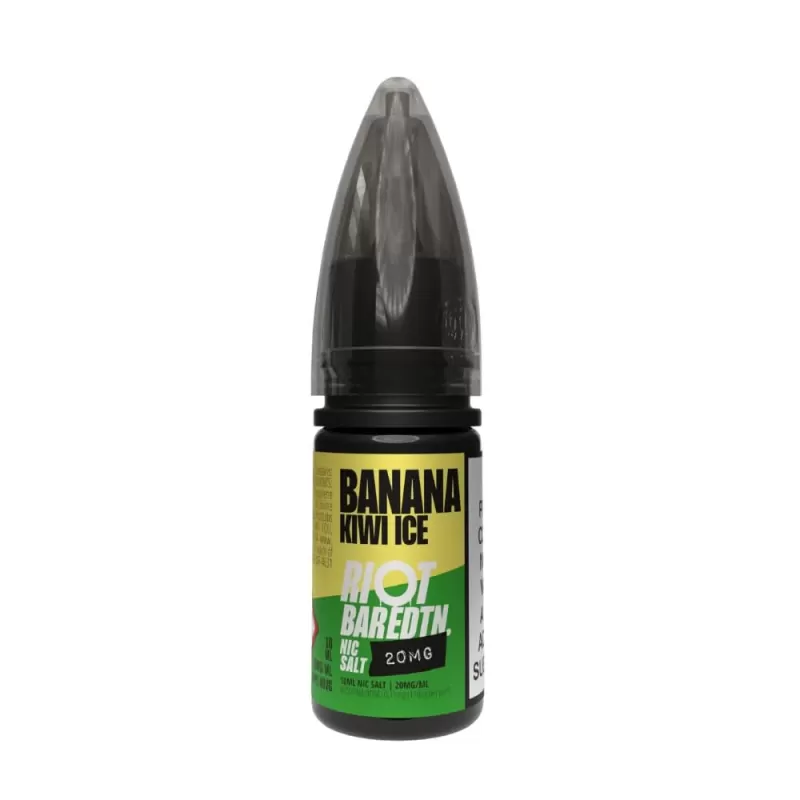 Banana Kiwi Ice Nic Salt E-Liquid Bar Edition by Riot Squad (10ml) - 20mg