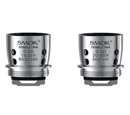 5PCS-PACK SMOK Spirals Dual Core 0.3 Ohm-0.6 Ohm Coils - 0.6ohm