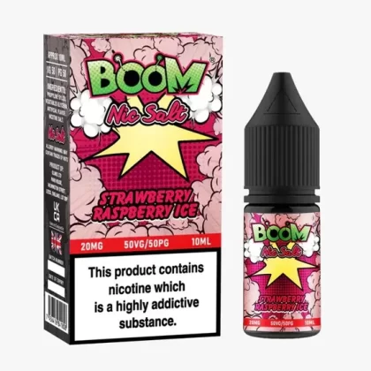 Strawberry Raspberry Ice Boom Nic Salt E Liquid 10ml | 10mg & 20mg | 50/50 VG/PG