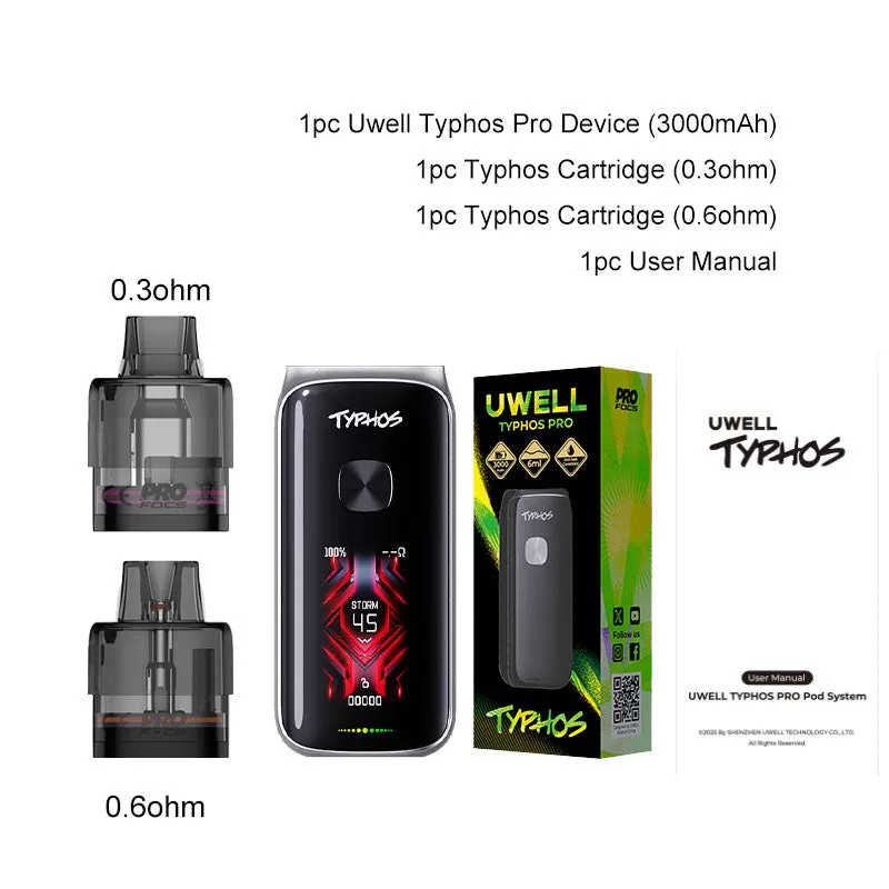 Uwell Typhos Pro Pod Kit 45W - Creamy Azure - Image 3