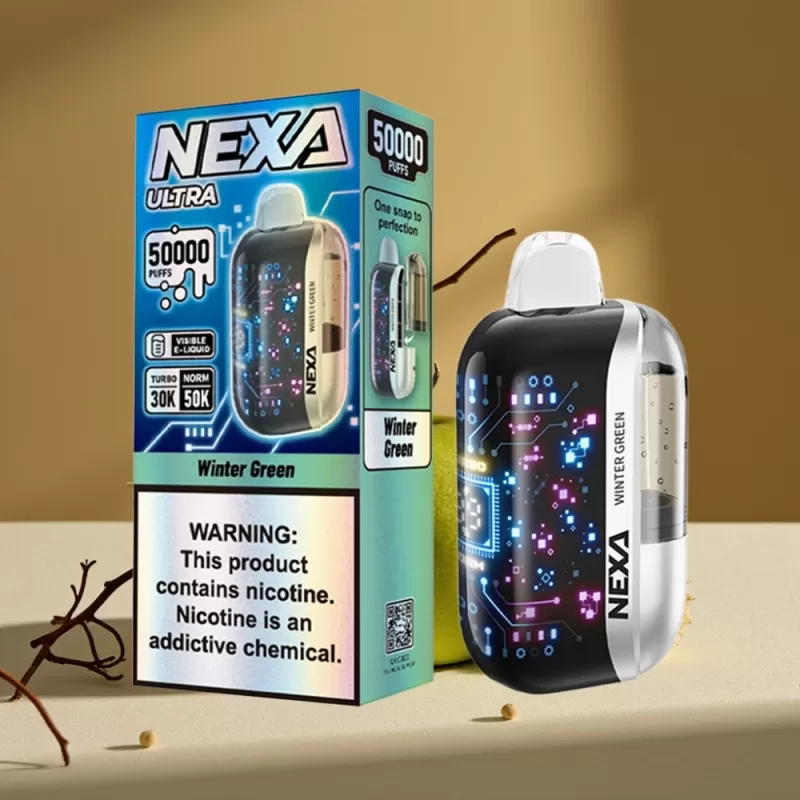 NEXA Ultra 50K Disposable Vape – 20ml, 5% Nicotine, Type-C Charging, Winter Green - Image 2