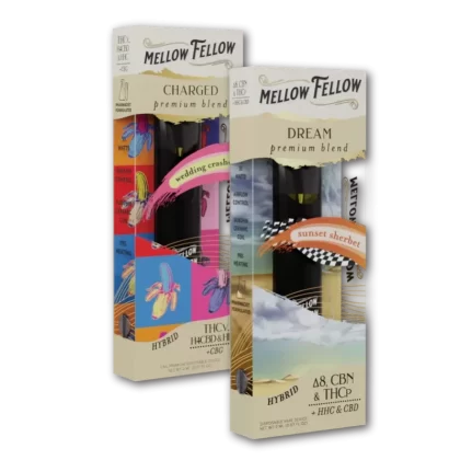 Mellow Fellow Charged (Wedding Crasher) & Dream (Sunset Sherbet) 2ml Disposable Vape Day/Night Bundle