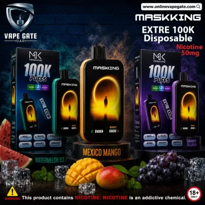 Maskking - Extre 100K Puffs Disposable Rechargeable Vape - 50 mg / Mexico Mango