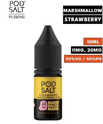 Strawberry Marshmallow Marshmallow Man III 3 Nic Salt E Liquid by Pod Salt Fusions - 20mg