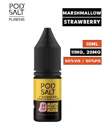Strawberry Marshmallow Marshmallow Man III 3 Nic Salt E Liquid by Pod Salt Fusions - 20mg
