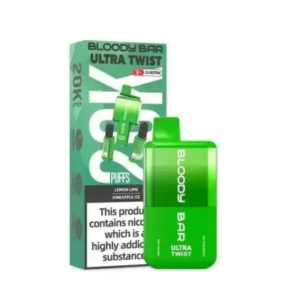 Bloody Bar 20K Ultra Twist – Lemon Lime & Pineapple Ice – 3 for £25!