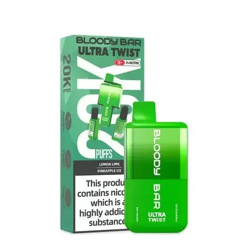 Bloody Bar 20K Ultra Twist – Lemon Lime & Pineapple Ice – 3 for £25!