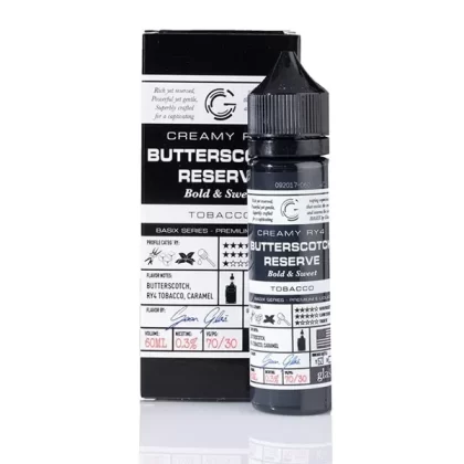 BASIX SERIES – BUTTERSCOTCH RESERVE BY GLAS E-LIQUID 30ml (50mg)