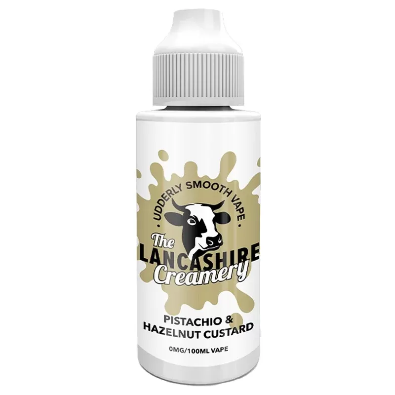 Pistachio Hazelnut Custard 100ml Shortfill By The Lancashire Creamery