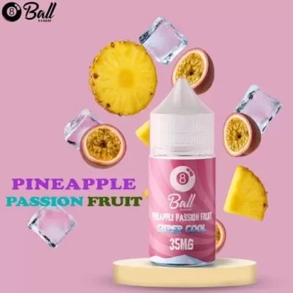 8 BALL SALT PINEAPPLE PASSIONFRUIT SUPER COOL VAPE ELIQUID - Elegantvapestore