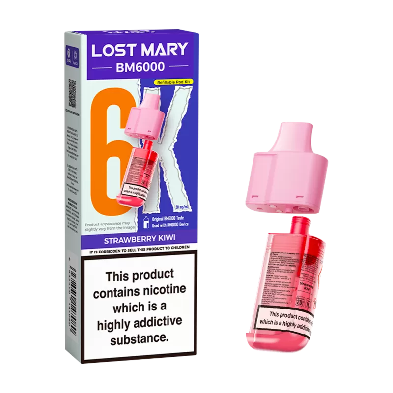 Strawberry Kiwi Lost Mary BM6000 Refill Pack - Ecigwizard