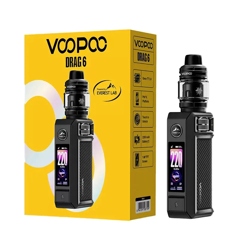 Voopoo Drag 6 Vape Kit - Black, Blue (BD5ECF) - Image 2
