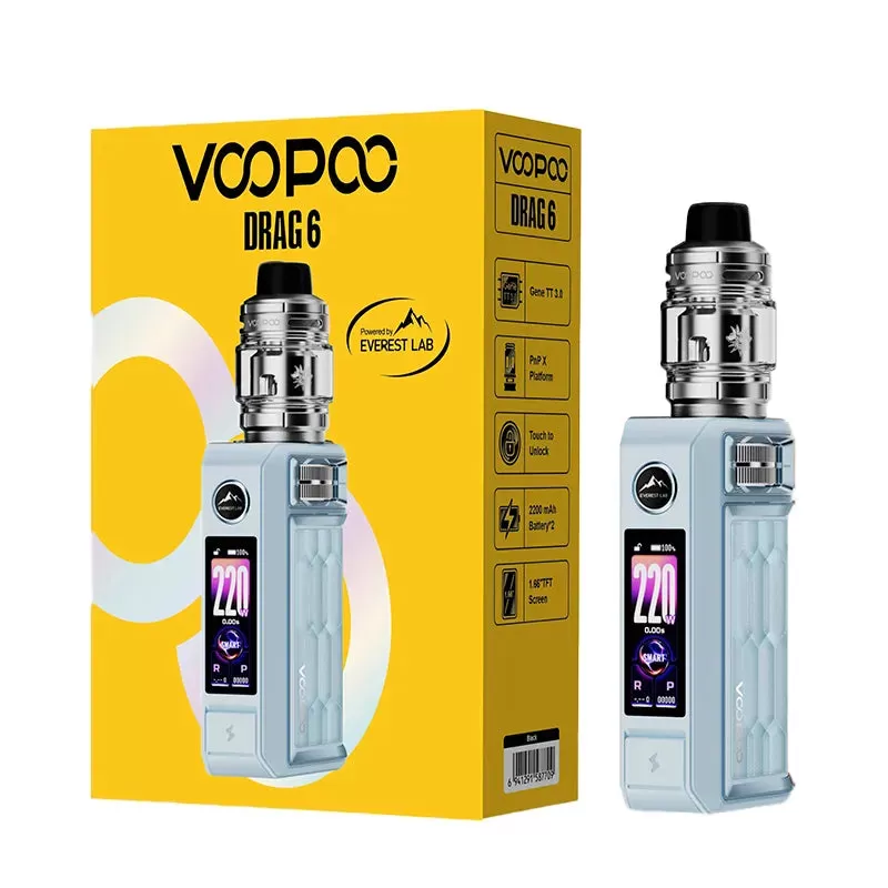 Voopoo Drag 6 Vape Kit - Black, Blue (BD5ECF) - Image 3