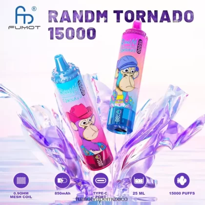 Fumot Tornado 15000 vaporizador desechable – 25ml (1 pieza) manzana acida H0XPTX181 Fumot Vape México