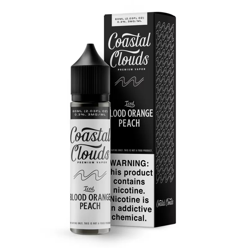 Coastal Clouds - Iced Blood Orange Peach - 60ML E-Liquid - 0MG