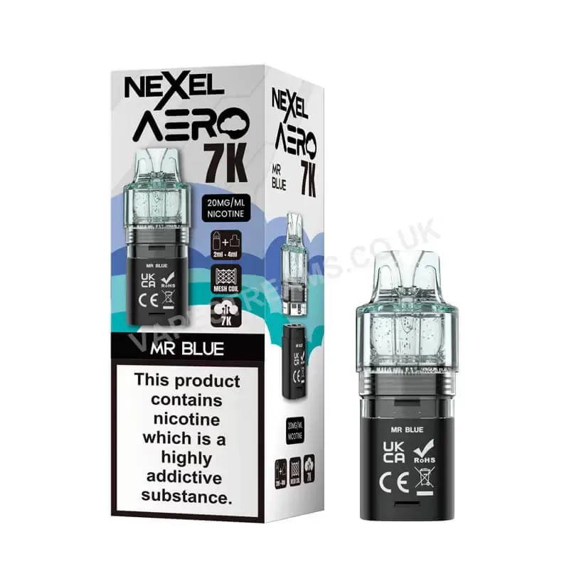 Nexel Aero 7K Mr Blue Pods - Vapestreams Co