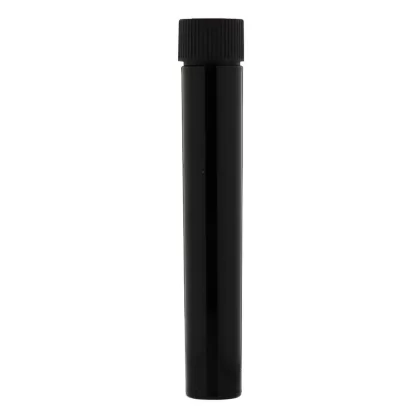 Child Resistant | Push & Turn Vape Cartridge Black Tubes w/ Black Caps | 105mm – 500 Count