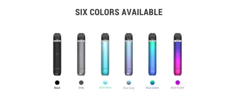 Smok IGEE A1 Pod Vape Kit - Colour#Silver Blue>Blue Green>Blue Purple>Grey>Blue Grey (3CF4F8)