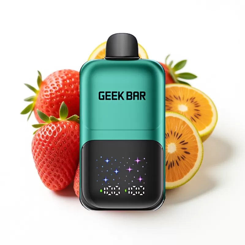 GEEK BAR 2GO 50000 Puffs Pantalla Grande, 20mL, 5% Nicotina, Fresa & Kiwi - Fumotvapemexico