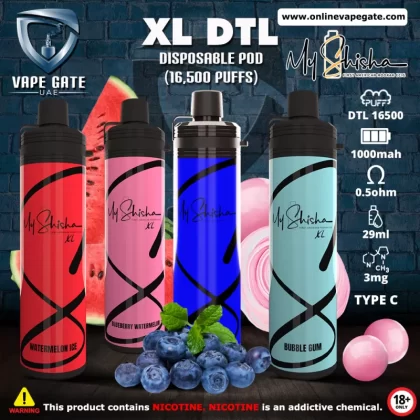 MY SHISHA XL DTL DISPOSABLE POD (16,500 PUFFS) - Shisha Two Apple / 3 mg
