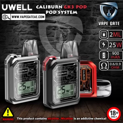 UWELL CALIBURN GK3 POD SYSTEM 900mah - Gunmetal Gray