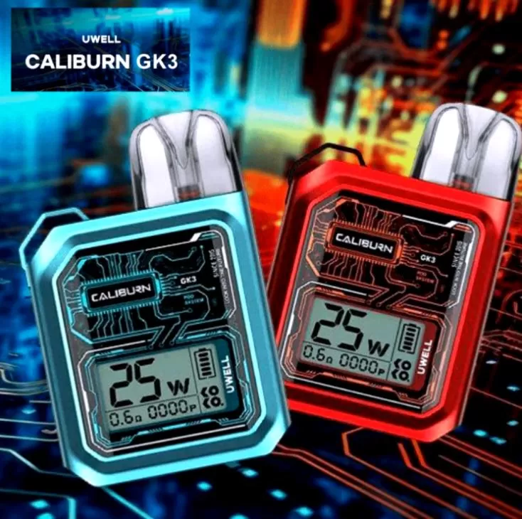 UWELL CALIBURN GK3 POD SYSTEM 900mah - Gunmetal Gray - Image 2