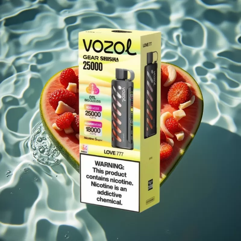 VOZOL Gear Shisha 25000 Puffs Disposable Vape Love 777 with S.i.L.C Tech & Dual Mesh Modes - Bangvapeaustralia - Image 3