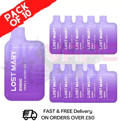 Triple Berry ICE Lost Mary 600 Puff Bars Pack Of 10