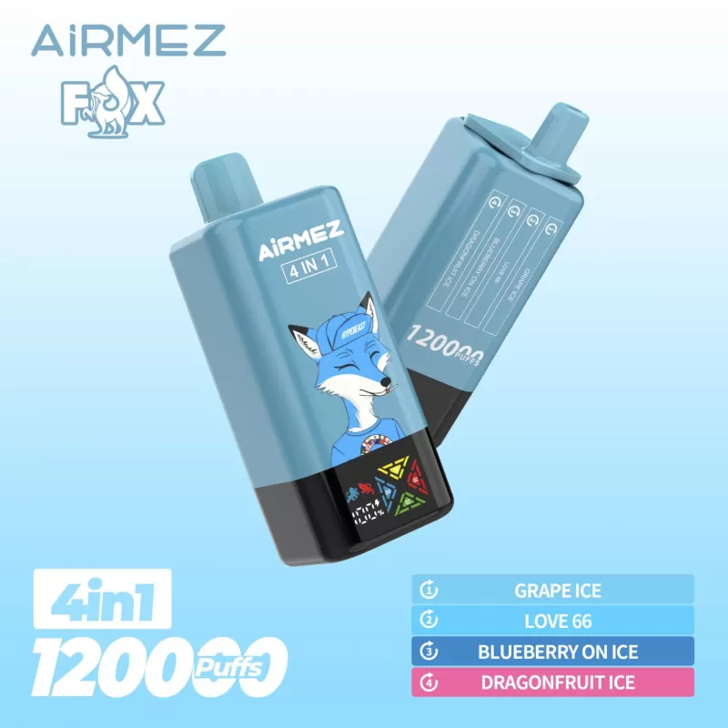 Airmez Fox 4-in-1 120K | 4 options, 120000 puffs, big screen, bulk disposable vape - Aiviouvapes - Image 2