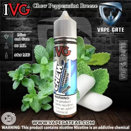Chew Peppermint Breeze 60ml E juice by IVG - 6 mg / 60 ml