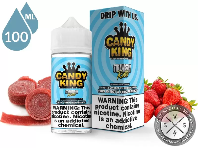 Strawberry Rolls Candy King 100ml - Vape Product, Vape Product
