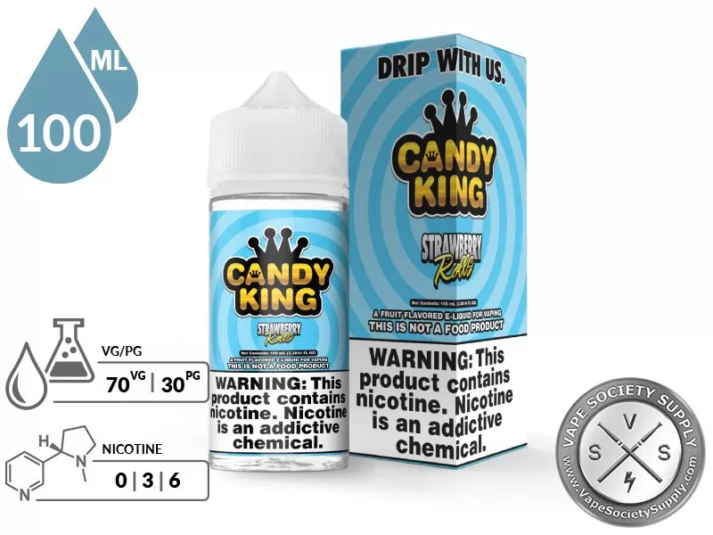 Strawberry Rolls Candy King 100ml - Vape Product, Vape Product - Image 2