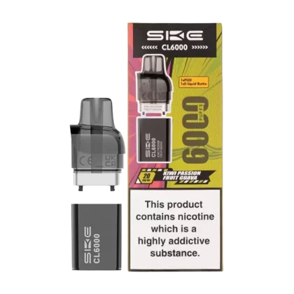Kiwi Passion Fruit Guava SKE Crystal CL6000 Pods - 20mg - Vape Product