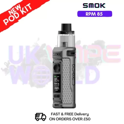 Matte Gunmetal Smok Rpm 85 Kit – Free Nic Salt