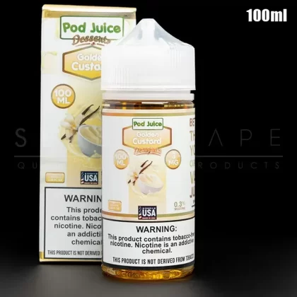 Pod Juice – Golden Custard Eliquid 100ml
