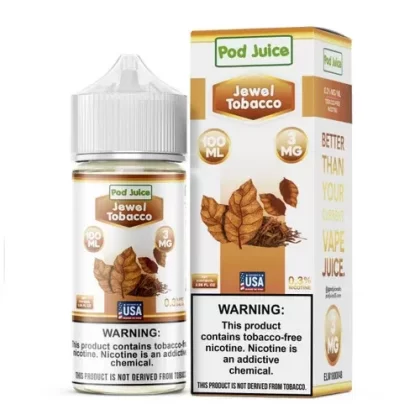 Pod Juice Jewel Tobacco Tobacco Free Nicotine E-Juice 100ml - Eliquidsupply