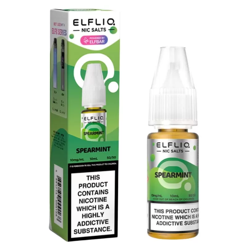 Spearmint Nic Salt E-Liquid by Elf Bar Elfliq (10ml) - Vapekit Co